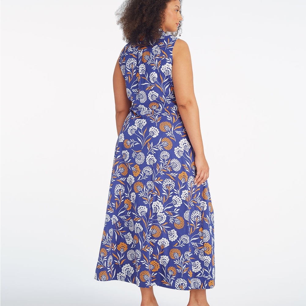 Draper James Navy and Orange Floral Dress - Picture 2 of 5